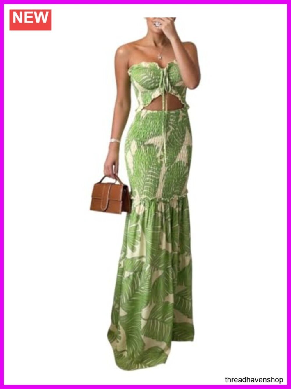 Viscose Blend Maxi Dress - Sleeveless Mermaid with Ruched Detail & Halter Tie